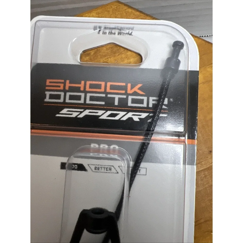 Shock Doctor Mouth Guard Pro Strapped Adult Age 11+ Protection Black NEW - Picture 3 of 6